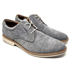 Florsheim Knit Oxford Shoes Mens 10.5 Gray Casual Derby Lightweight Comfort